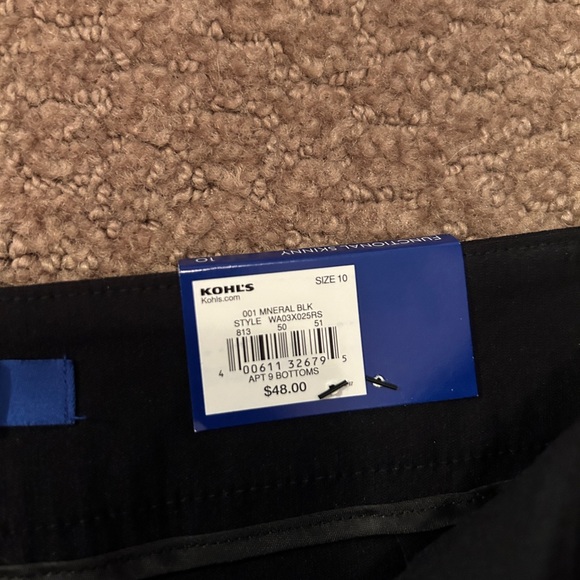 Apt 9 Skinny Leg Pants Black Size 10 - Picture 3 of 4